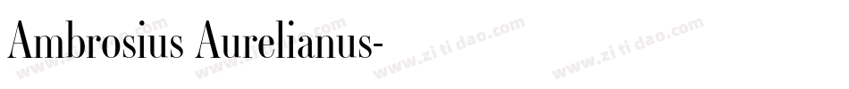 Ambrosius Aurelianus字体转换